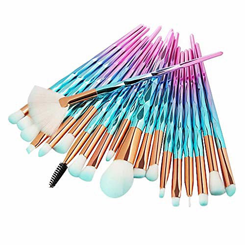 

20 piece brush set, eyeshadow eyes blushing make-up brush make-up brush set - as described, diamond blue pink