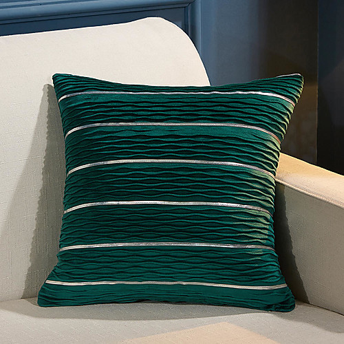 

Cushion Cover Stripe Wave Series Solid Colored Soft Decorative Square Throw Pillow Cover Cushion Case Pillowcase for Sofa Bedroom 45 x 45 cm (18 x 18 Inch) Superior Quality Mashine Washable