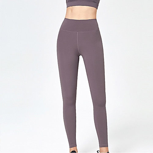 

Women's High Waist Yoga Pants Hidden Waistband Pocket Cropped Leggings Tummy Control Butt Lift Breathable Black Purple Blue Nylon Spandex Yoga Fitness Gym Workout Winter Sports Activewear High