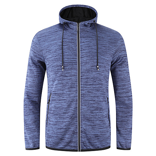 

Men's Coat Front Zipper Stand Collar Stripes Sport Athleisure Jacket Tracksuit Long Sleeve Breathable Quick Dry Sweat Out Comfortable Exercise & Fitness Running Training Outdoor / Winter