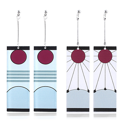 

Anime cosplay Stud Earrings, no pierced Clip Earrings, sun samurai pattern 1 pair