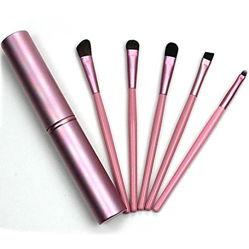 

eye eyeshadow brus, 5pcs professional makeup eye eyeshadow brush brushes cosmetic setround tube for eye shadow (about 15.5cm, pink)