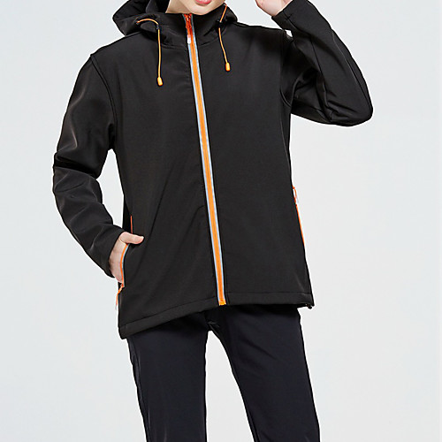 

Women's Hiking Softshell Jacket Hiking Jacket Winter Outdoor Solid Color Waterproof Windproof Fleece Lining Breathable Jacket Hunting Fishing Climbing Navy Black (female) Sky blue (female) Red / Warm