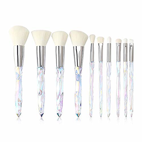 

makeup brush set kit,cosmetics foundation blending blush face powder lip brush set cosmetic make up tool,10pcs - radiant faux wool hair