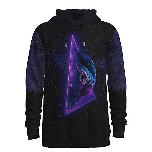

Men's Pullover Hoodie Sweatshirt Galaxy Graphic 3D Daily 3D Print 3D Print Casual Hoodies Sweatshirts Black
