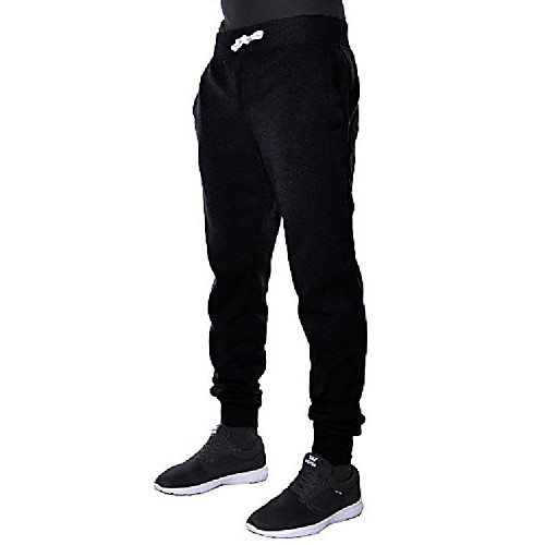 

mens french terry joggers lightweight zipper pockets active sweatpants (medium, 1rb01_navy)