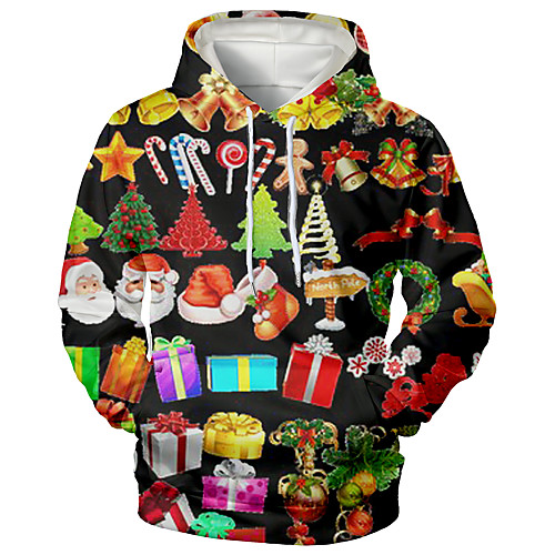 

Men's Pullover Hoodie Sweatshirt Print Graphic 3D Christmas Daily 3D Print 3D Print Christmas Hoodies Sweatshirts Rainbow
