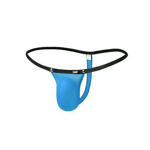 

Men's 1 Piece Rivet Briefs Underwear / G-string Underwear - Normal Low Waist Light Blue White Black M L XL