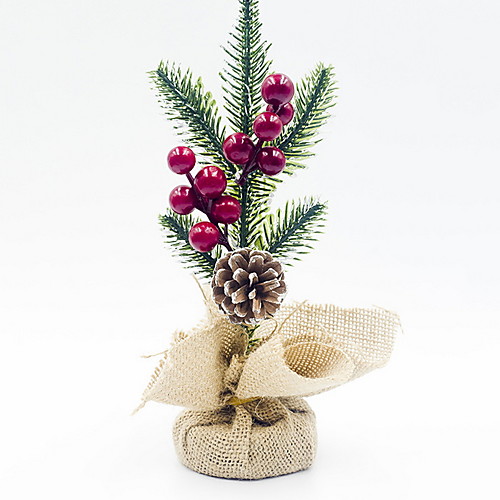 

Christmas Pine Needle Cutting Table Pendulum Creative Red Pine Cone Table Decoration Ornaments