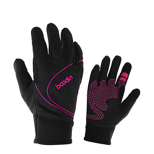

Winter Bike Gloves / Cycling Gloves Touch Gloves Windproof Breathable Warm Wearable Full Finger Gloves Sports Gloves Fuchsia Blue Orange for Adults' Cycling / Bike Activity & Sports Gloves
