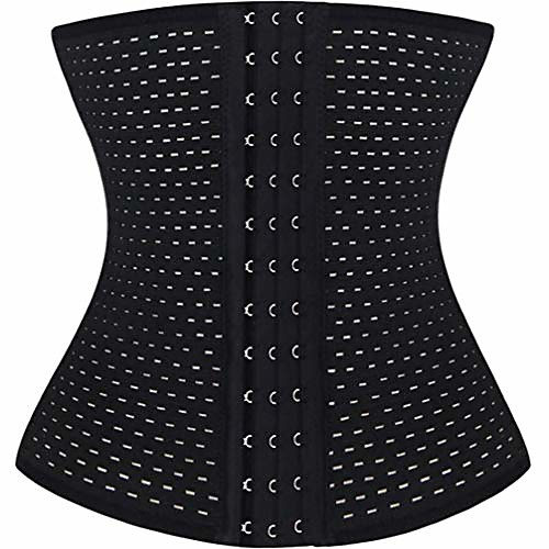 

waist trainer for women corsets latex trimmer slimmer waist trainer corsets hourglass body shaper (black, s)