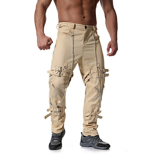 

Men's Basic Tactical Cargo Pants Solid Colored Black Army Green Khaki Dark Gray