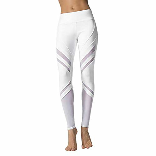 

high waisted leggings for women girls tight pants yoga workout clothing activewear splicing white