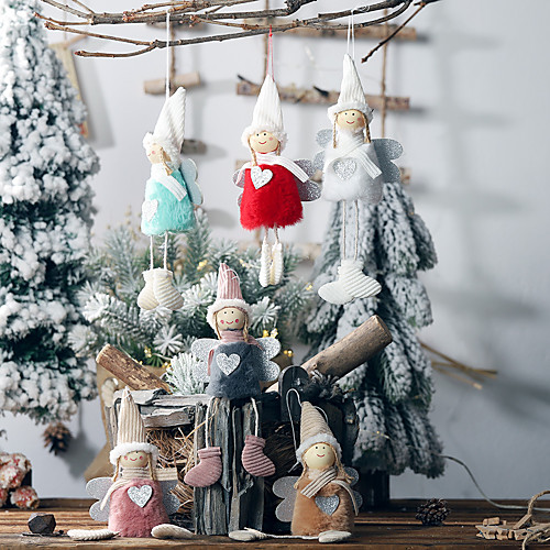 

Christmas Decoration New Plush Love Angel Pendant Small Tree Pendant Child Cute Plush Doll Gift