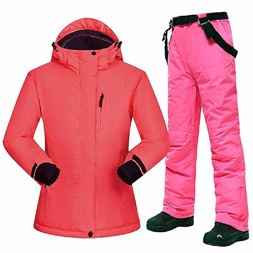 

MUTUSNOW Women's Ski Jacket with Pants Skiing Hiking Snowboarding Waterproof Windproof Warm POLY Polyester Clothing Suit Ski Wear / Winter