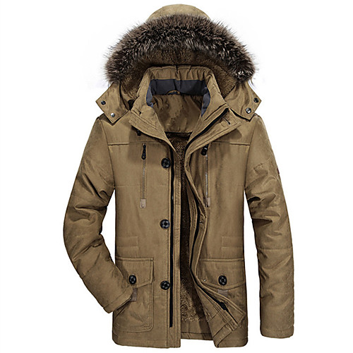 

men's winter coats down jackets outerwear long coat men thick warm fur jacket coat overcoat black