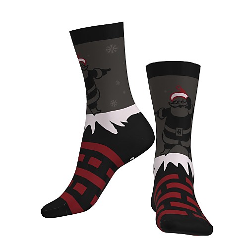 

Crew Socks Compression Socks Calf Socks Athletic Sports Socks Cycling Socks Women's Men's Bike / Cycling Breathable Soft Comfortable 1 Pair Christmas Santa Claus Cotton Dark Gray S M L / Stretchy