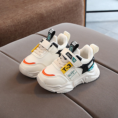 

Boys' Girls' Trainers Athletic Shoes Comfort PU Little Kids(4-7ys) Daily Running Shoes Walking Shoes Black Pink Beige Fall Winter / Rubber