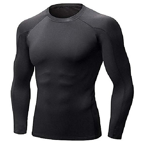 

men's thermal under wear ultra soft fleece lined long sleeve for cold weather (black, xxl)