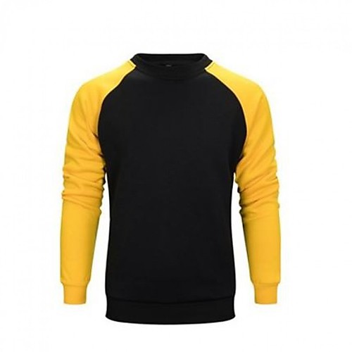 

men's casual tracksuit long sleeve running jogging athletic sports shirts and pants set yellow m