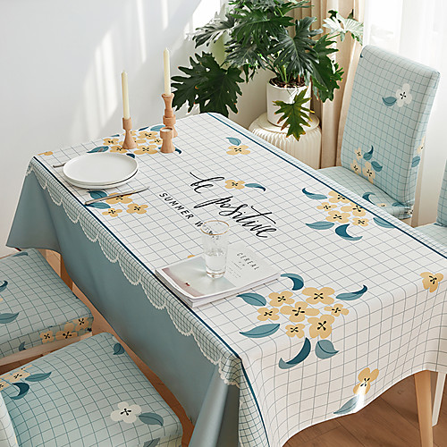 

Thick Waterproof Tablecloth Square Tablecloth Decorative Kitchen Rectangular Tablecloth Floral 1 pc