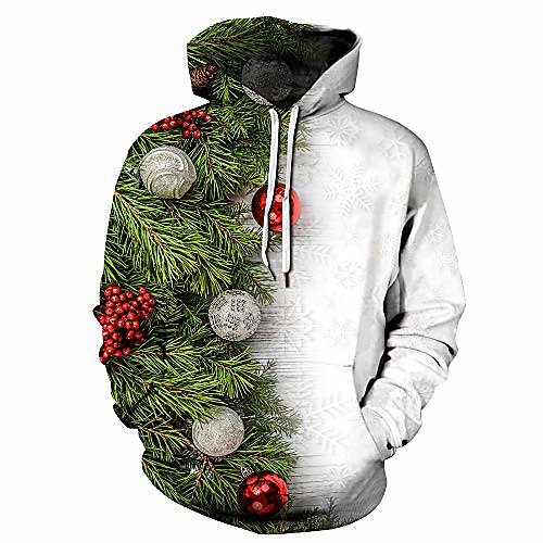 

couple cute 3d santa print ugly christmas kangaroo pocket sweatshirt hoodies pullover