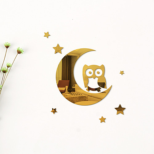 

Cartoons Owl / Star Moon Shapes Wall Stickers Mirror Wall Stickers Decorative Wall Stickers, Acrylic Home Decoration Wall Decal Wall Decoration 1pc 4045cm
