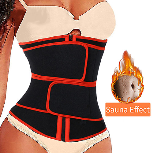 

Sauna Belt Neoprene Waist Trainer Shaper Slimming Belt Adjustable Waist Belt Sports Neoprene Home Workout Fitness Gym Workout Adjustable Tummy Control Calories Burned For Men Women
