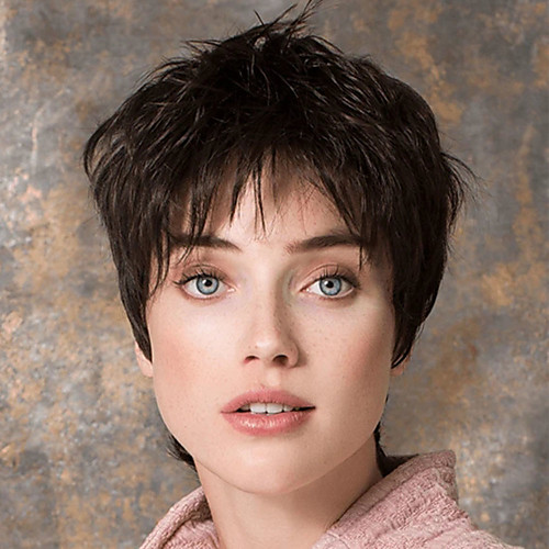 

Synthetic Wig Curly Asymmetrical Short Bob Wig Short Brown Blonde Black Synthetic Hair Women's Fashionable Design Exquisite Comfy Brown