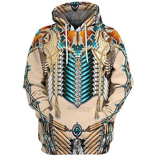 

Inspired by American Indian American Indian Cosplay Costume Hoodie Terylene 3D Printing Hoodie For Women's / Men's