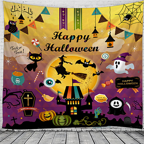 

Classic Theme / Halloween Wall Decor 100% Polyester Classic / Psychedelic Wall Art, 150100 cm Decoration