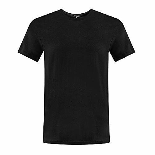 

men's hemp organic eco-friendly round neck t-shirt (black, m)