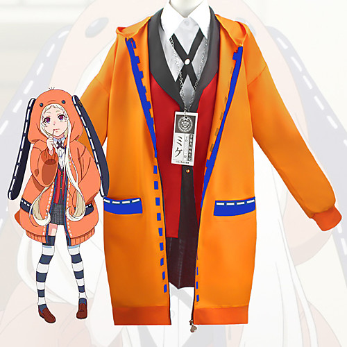 

Inspired by Dangan Ronpa Kakegurui / Compulsive Gambler Yomoduki Runa Anime Cosplay Costumes Japanese Cosplay Suits Coat Blouse Top For Women's / Skirt / Socks / Necklace / Bow Tie