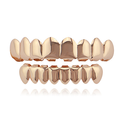 

Teeth Set / Teeth Grills Statement Stylish Luxury Unisex Body Jewelry For Halloween Street Copper Rose Gold Black Gold