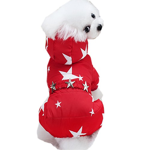 

Dog Jumpsuit Pajamas Letter & Number Casual / Daily Winter Dog Clothes Red Blue Rose Costume Cotton S M L XL XXL