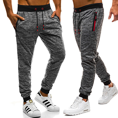 

Men's Sweatpants Joggers Jogger Pants Casual Bottoms Drawstring Winter Fitness Gym Workout Running Jogging Exercise Breathable Moisture Wicking Soft Sport Light Gray Dark Gray / Athleisure