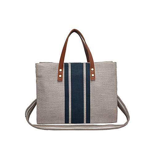 

Women's Bags Canvas Top Handle Bag Outdoor Handbags Black Blue