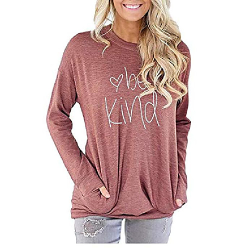 

women%u2018s long sleeve top casual loose fit pocket t shirt