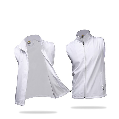 

Men's Golf Outdoor Exercise Vest / Gilet Windproof Rain Waterproof Breathability Sports & Outdoor Autumn / Fall Spring Solid Colored White Black Purple Yellow Red
