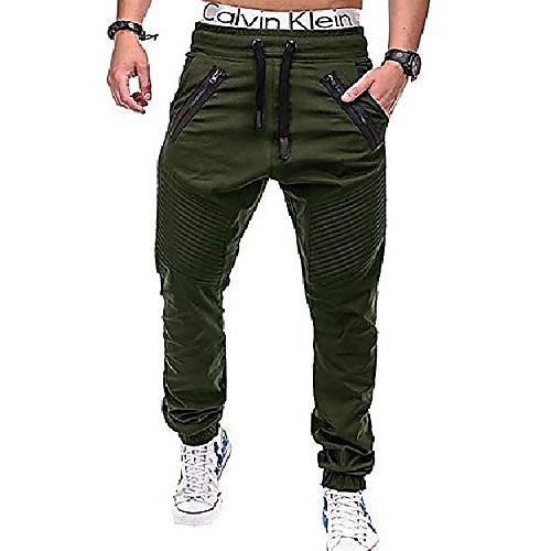 

mens athletic joggers gym pants - slim fit track pants fashion workout pants green us l