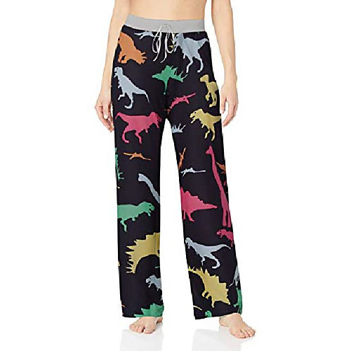 

fun pajama pants womens comfy casual dinosaur palazzo lounge pants novelty animal home sleepwear bottoms long with elastic drawstring 90s yoga trousers lightweight m