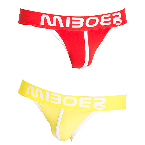 

Men's 2 Piece Basic Briefs Underwear - Normal Low Waist Multi color M L XL