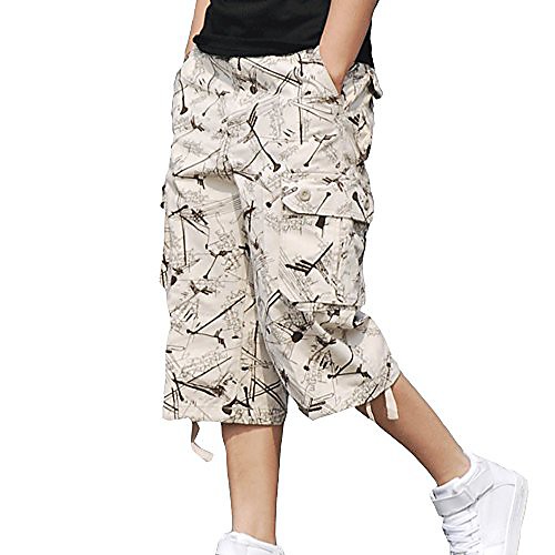 

men's loose fit multi pocket cargo shorts casual chino short authentics classic-fit quick-dry shorts