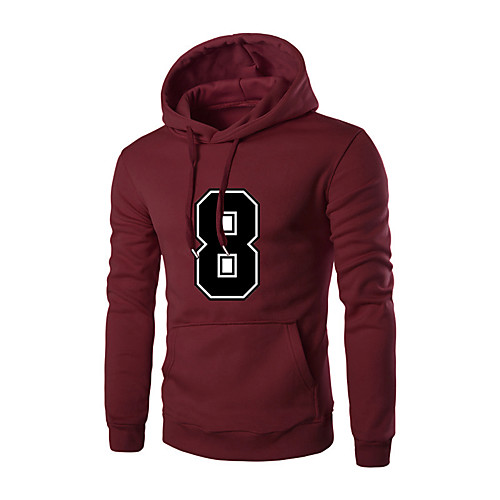 

Men's Pullover Hoodie Sweatshirt Graphic Text Letter Basic Hoodies Sweatshirts Black Wine Light gray