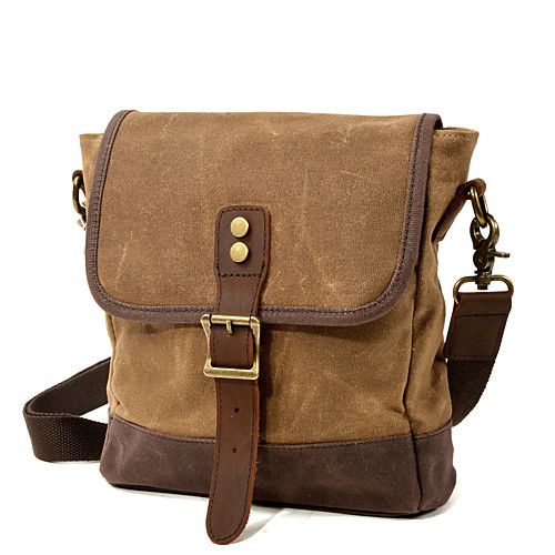 

Men's Bags Canvas Crossbody Bag Beading Zipper Daily Outdoor MessengerBag Army Green Khaki Dark Gray