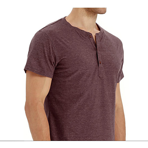 

mens shirts short sleeve casual loose fit henley shirts t-shirt black m