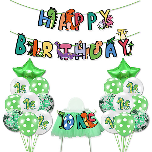 

Party Balloons 23 pcs Jurassic Dinosaur Happy Birthday Party Supplies Latex Balloons Banner Boys and Girls Party Birthday Decoration 12 Inch for Party Favors Supplies or Home Decoration