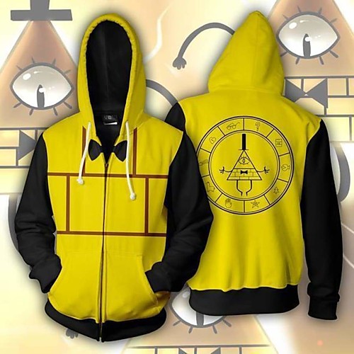 

Inspired by Gravity Falls Bill Cipher Cosplay Costume Hoodie Terylene Graphic Printing Hoodie For Women's / Men's