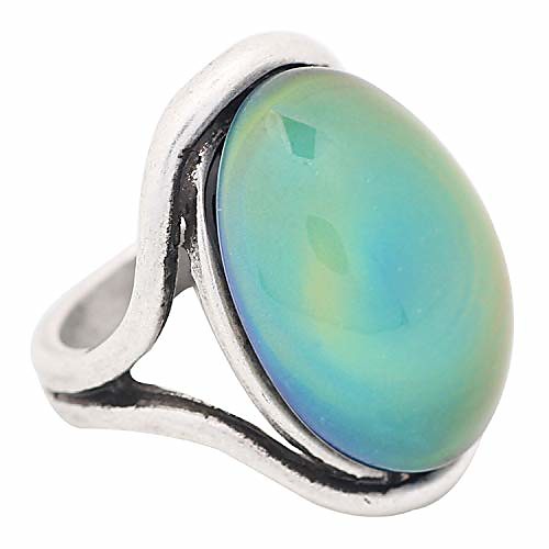 

handmade polished antique sterling silver plating oval stone color change mood ring mj-rs022 (9)