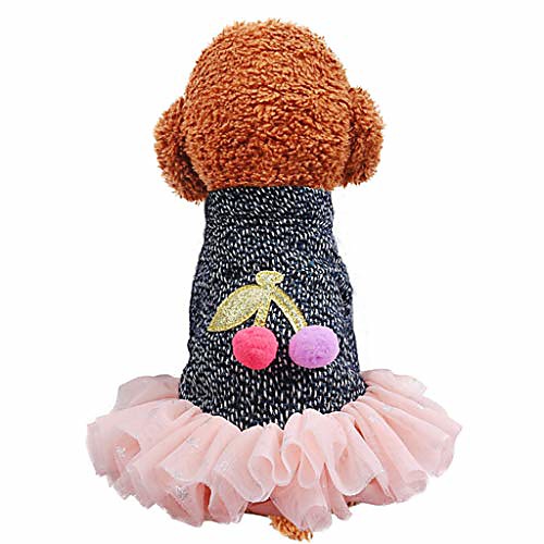 

dress dog clothes,dog clothes,dress for puppies,dog girl dress dog sweater dress for small dogs cat dog sweater pet clothes sweater cute (s, pink)